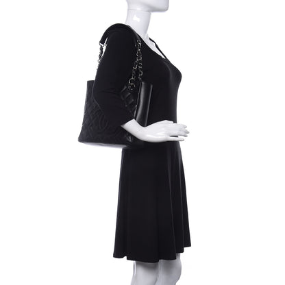 Chanel Caviar Quilted Petit Shopping Tote PST Black 2 of 10
