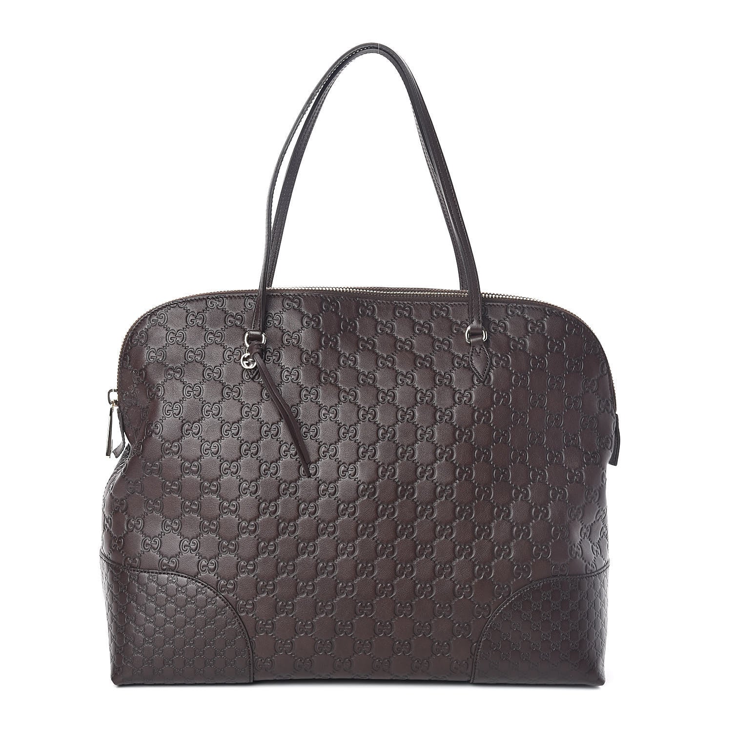 Gucci Guccissima Medium Bree Shoulder Bag Chocolate 1 of 10
