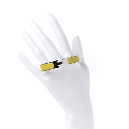 Hermes Enamel Narrow Clic Clac H Bracelet GM Chartreuse 2 of 7