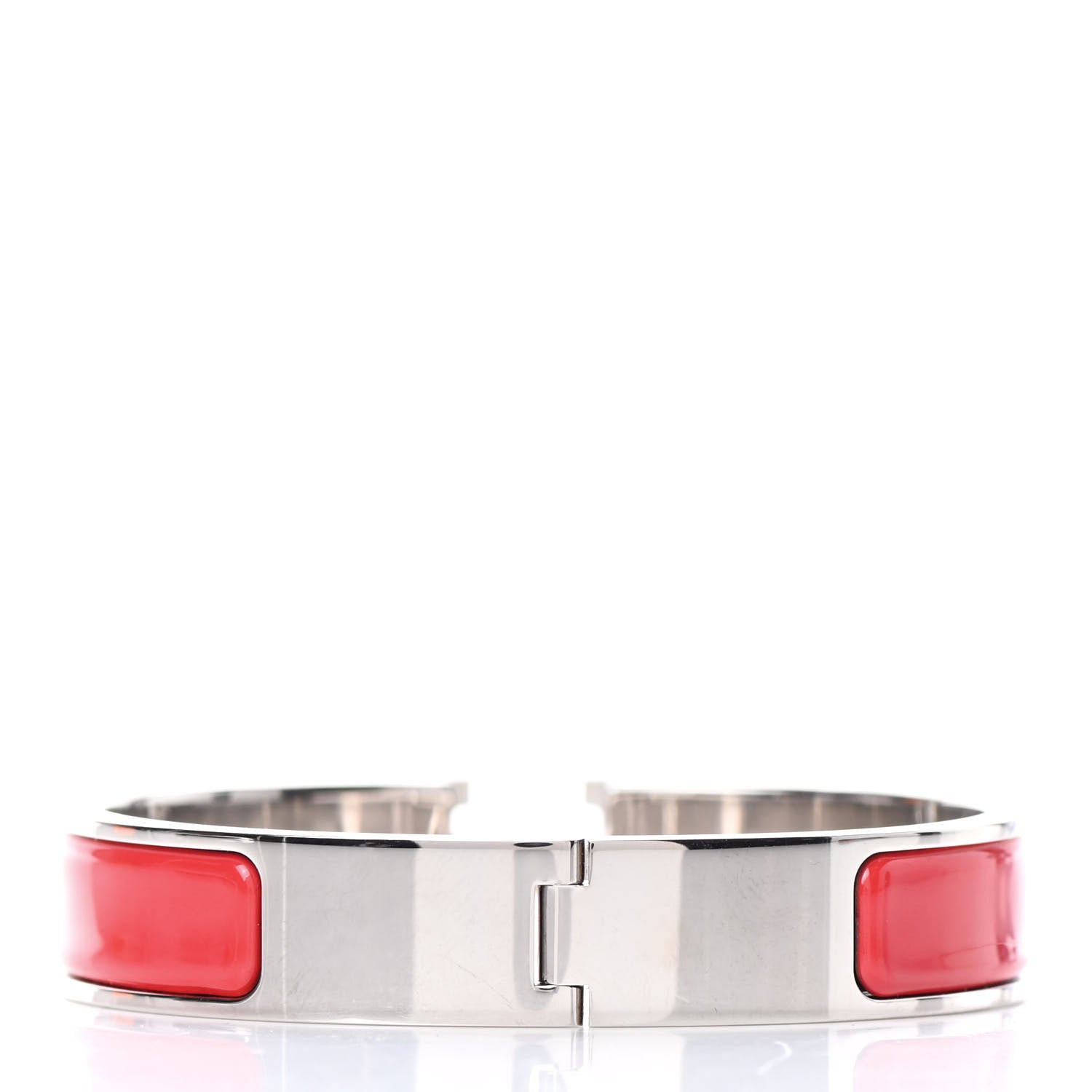 Hermes Enamel Narrow Clic Clac H Bracelet PM Framboise 3 of 5