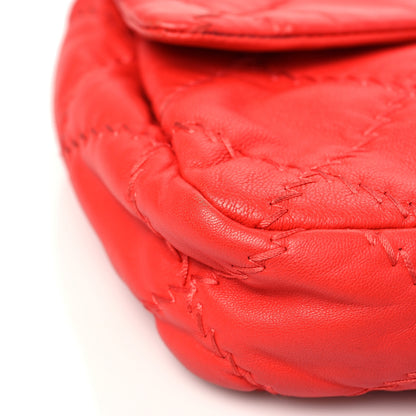 Chanel Calfskin Double Stitched Flap Red 9 of 9