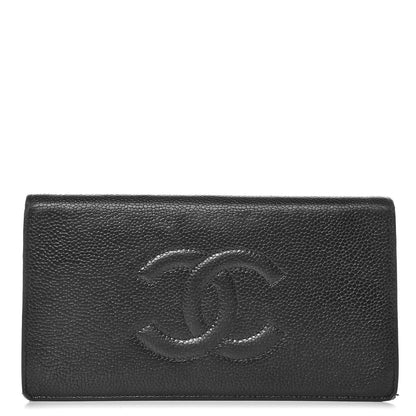Chanel Caviar Timeless CC Yen Wallet Black 1 of 30