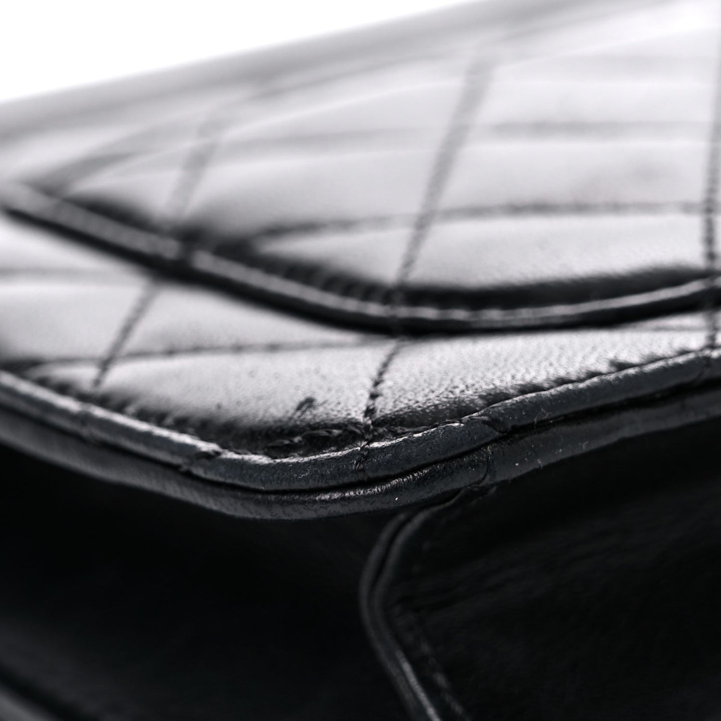 Lambskin Quilted Medium Crossing Times Flap Black