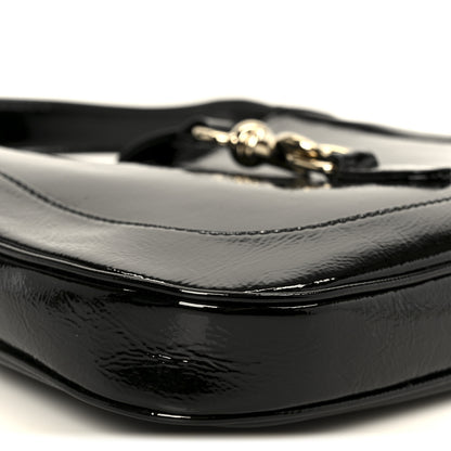 Gucci Patent Calfskin Small Jackie Shoulder Bag Black 9 of 10