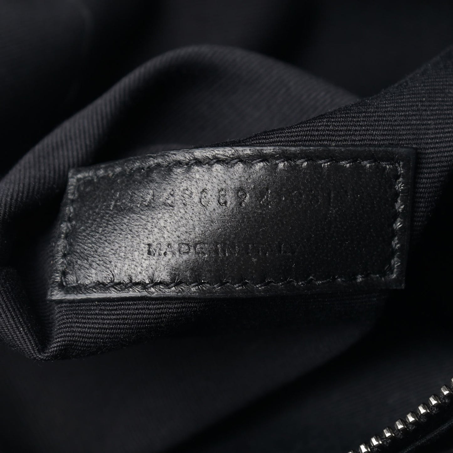 Crinkled Calfskin Matelasse Monogram Medium Niki Chain Satchel Black