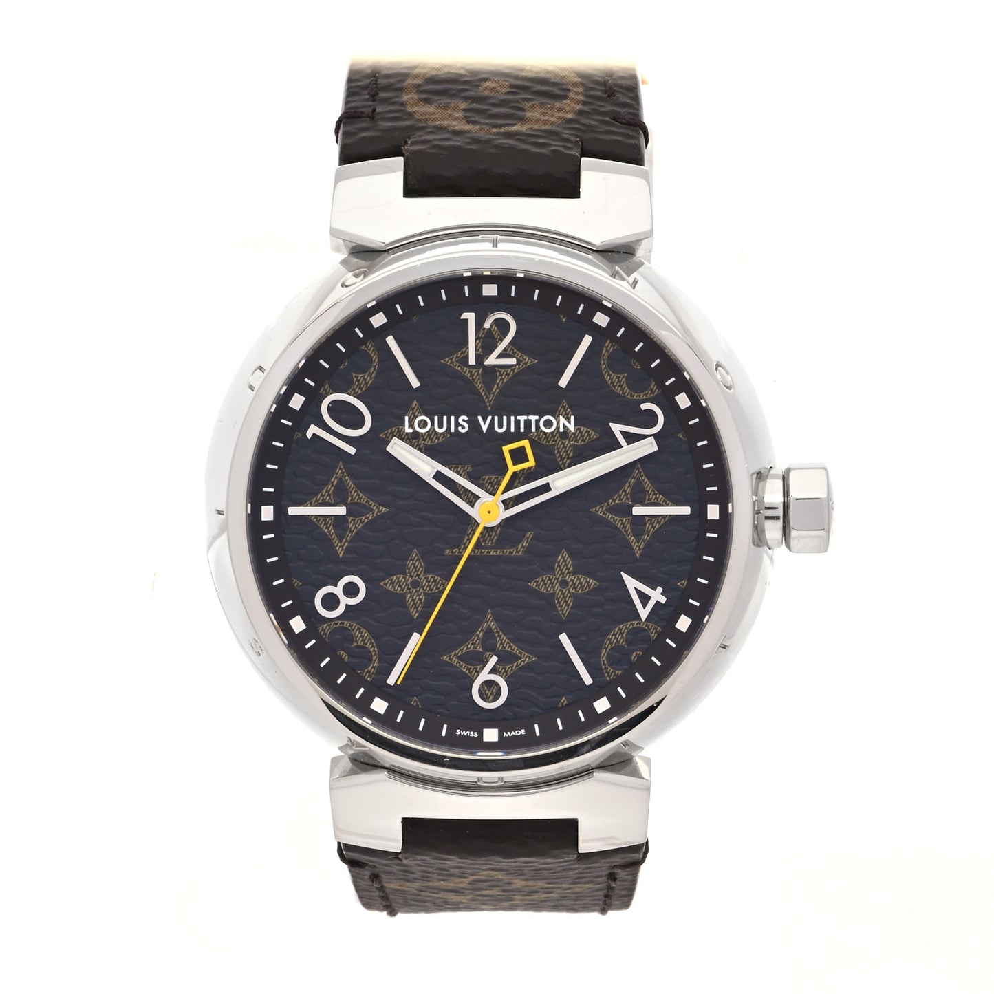 Stainless Steel Monogram 39mm Tambour Monogram Quartz Watch