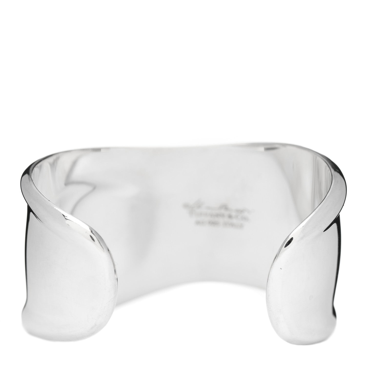 Tiffany Sterling Silver Small Elsa Peretti Left Wrist Bone Cuff Bracelet 2 of 3