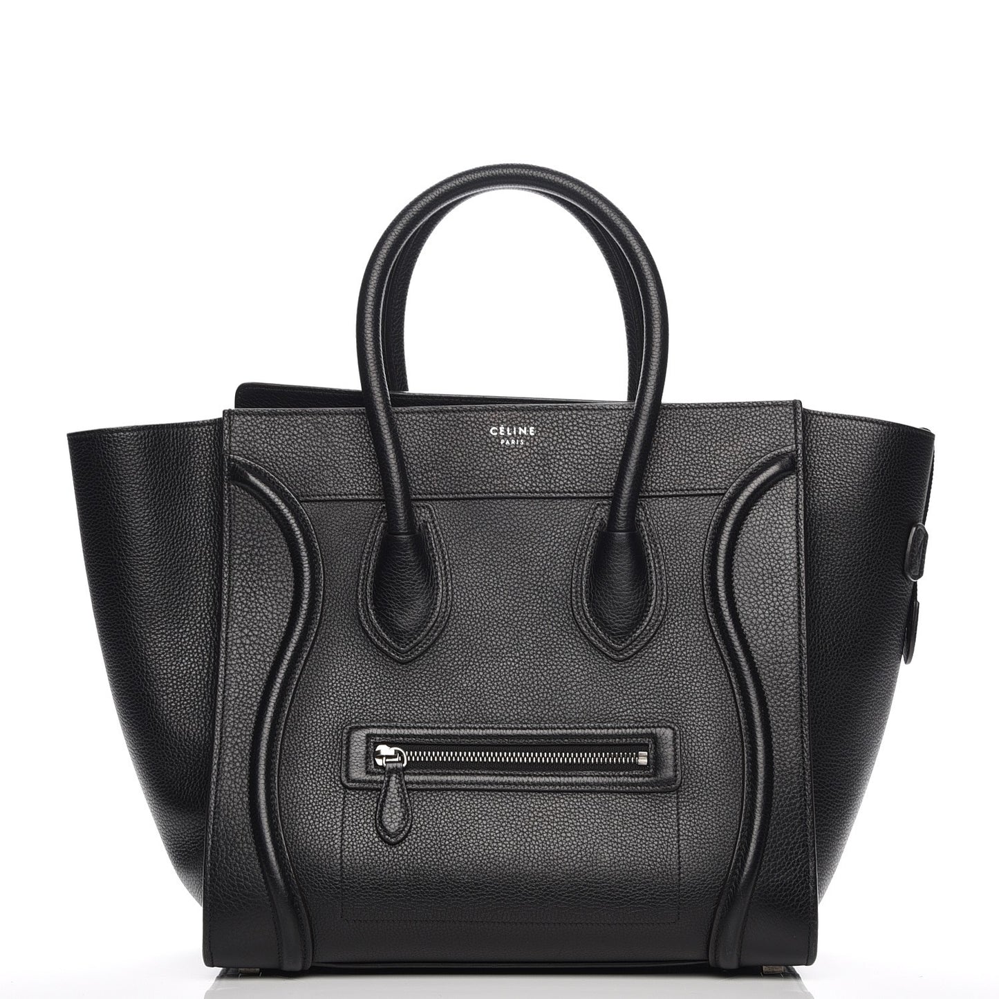 Drummed Calfskin Mini Luggage Black