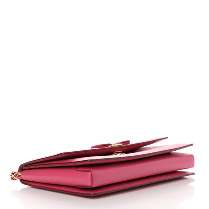 Salvatore Ferragamo Hammered Calfskin Vara Bow Chain Crossbody Pink 4 of 15