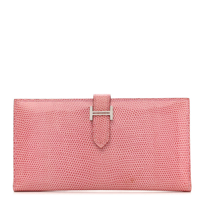 Hermes Lizard Bearn Wallet Pastel Lilac 1 of 7