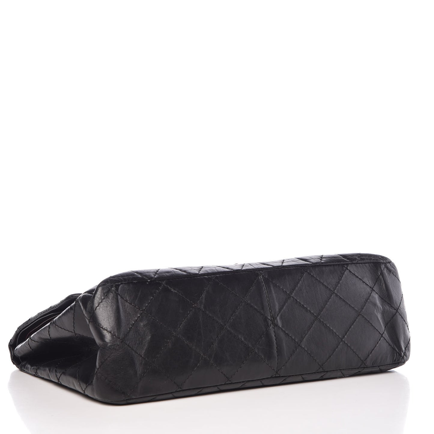 Aged Calfskin Quilted 2.55 Reissue 227 Flap Black