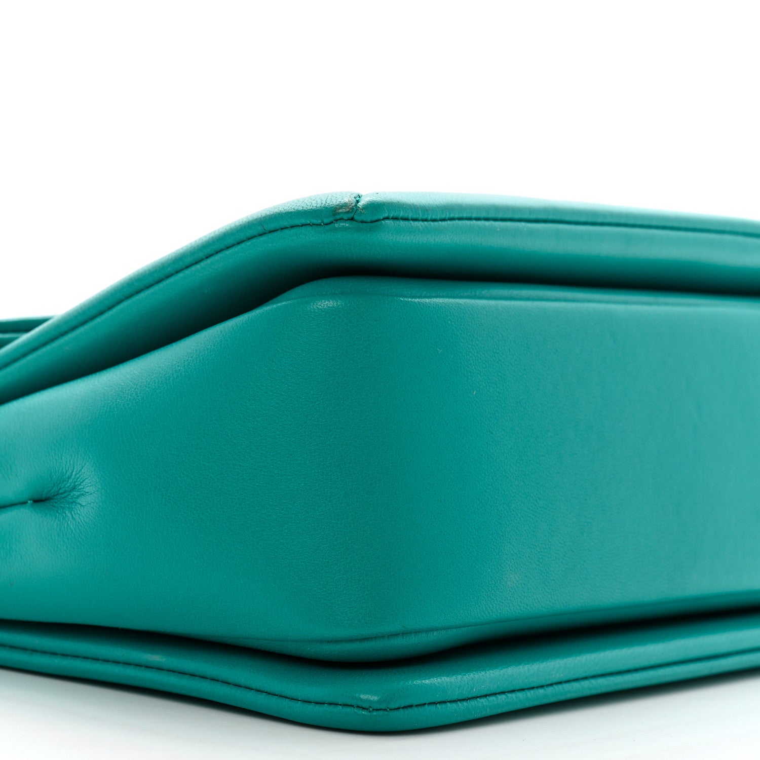 Valentino Garavani Nappa One Stud Chain Clutch Ultra Marine Green 9 of 12