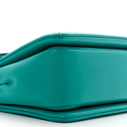 Valentino Garavani Nappa One Stud Chain Clutch Ultra Marine Green 9 of 12