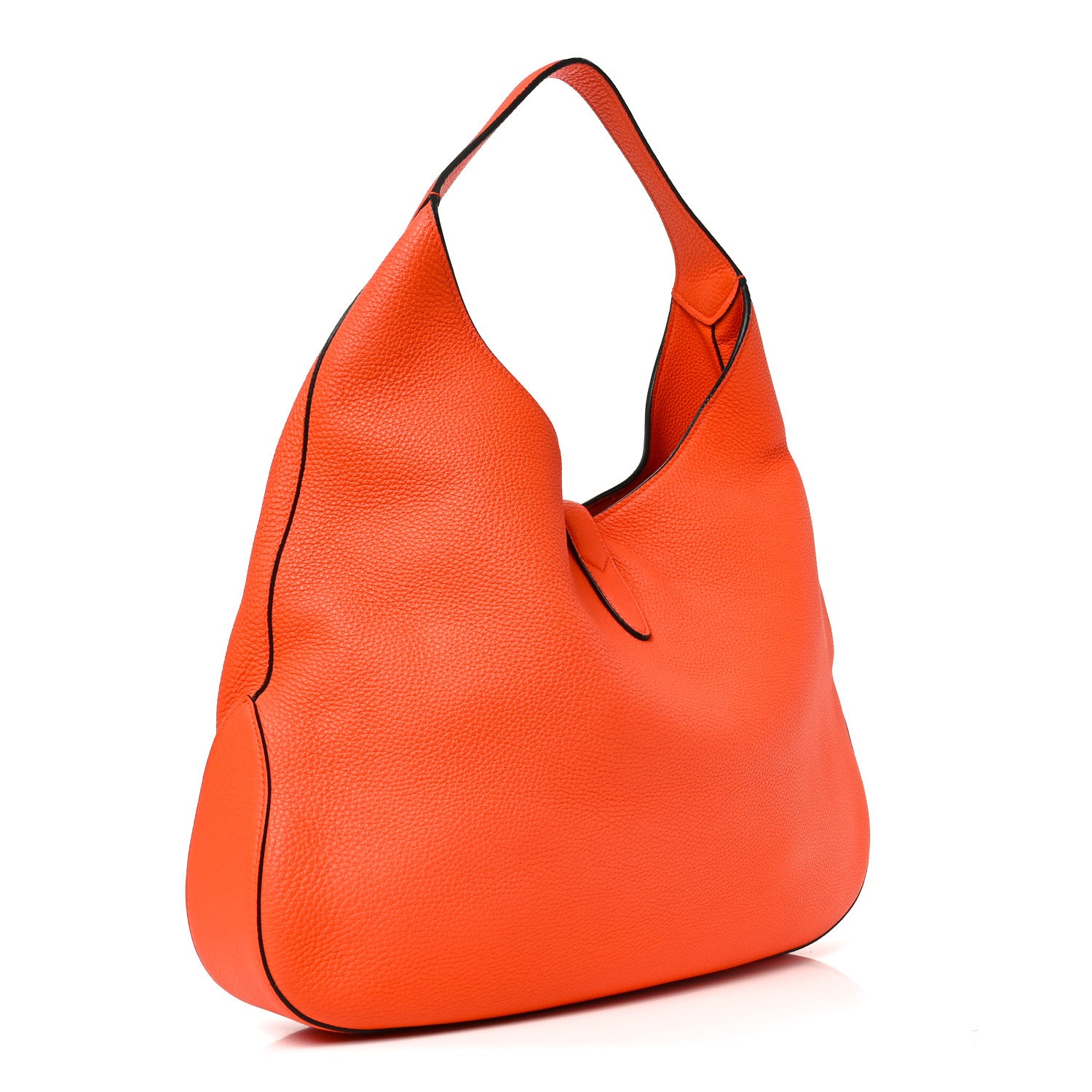 Gucci Soft Grained Calfskin Large Jackie Hobo Orange 3 of 9