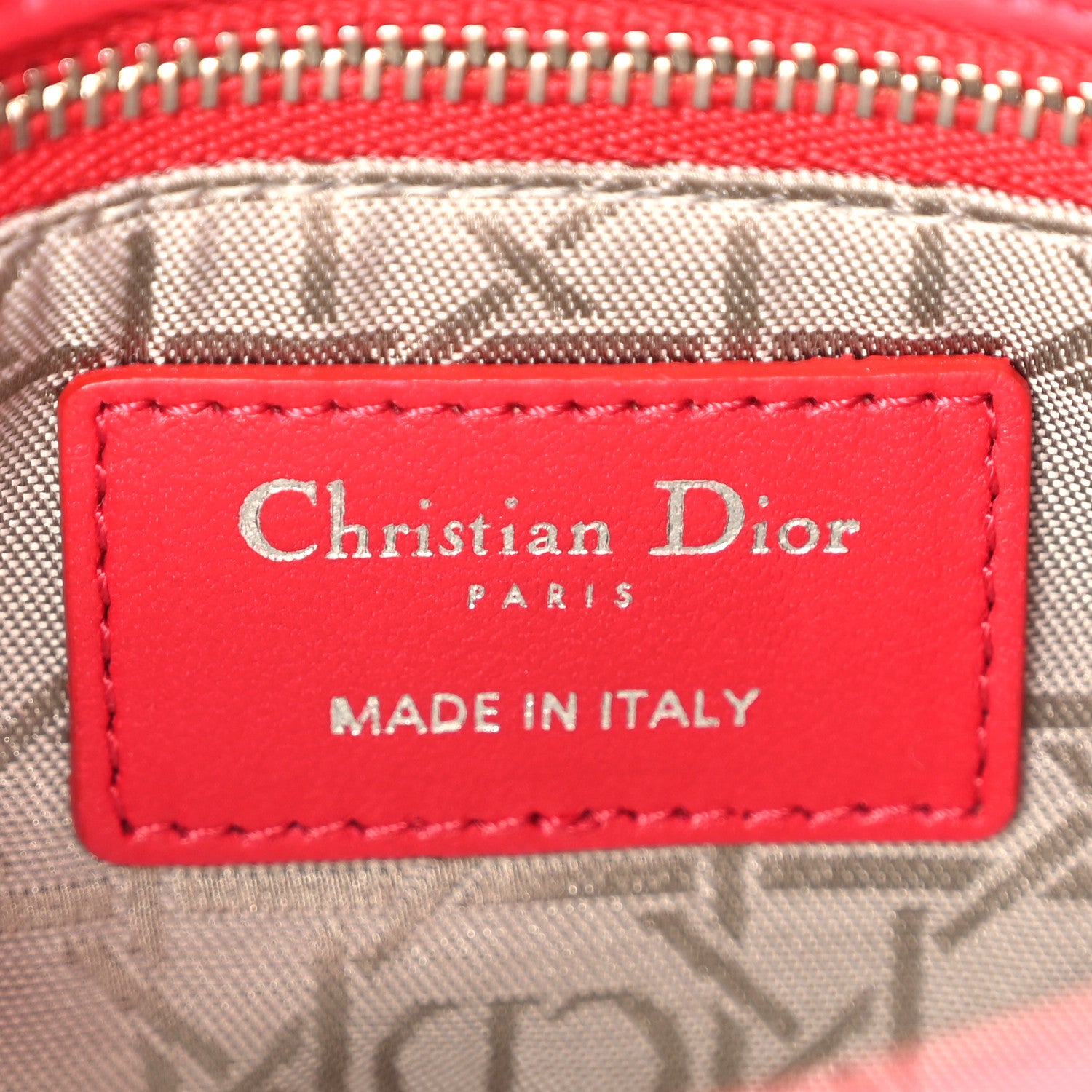 Christian Dior Lambskin Cannage Mini Lady Dior Red 6 of 9