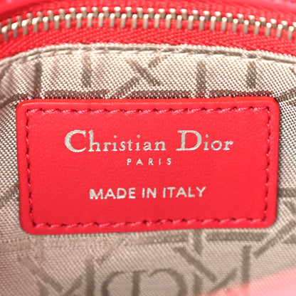 Christian Dior Lambskin Cannage Mini Lady Dior Red 6 of 9
