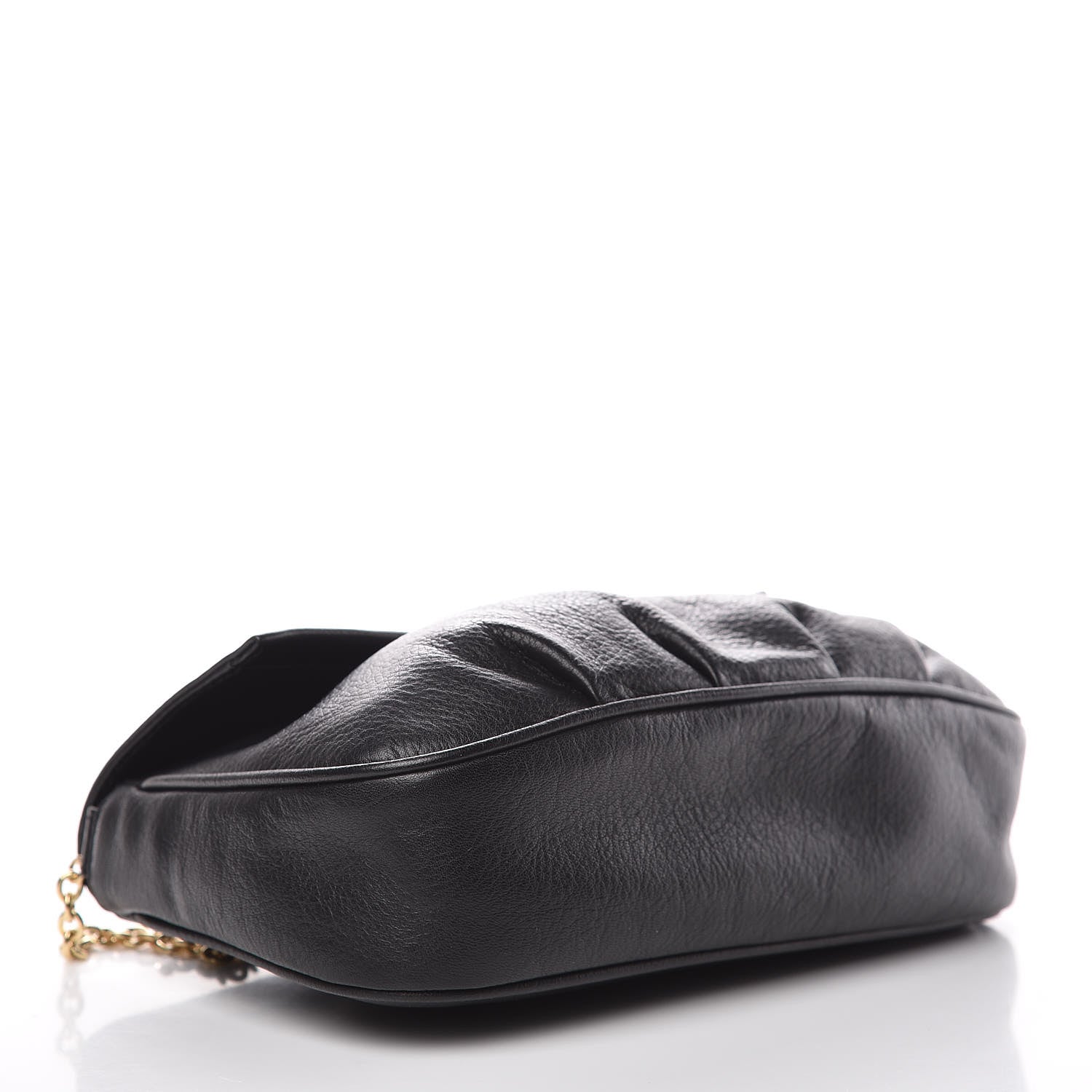 Fendi Vitello Flamingo Fendista Pouchette Crossbody Black 4 of 7