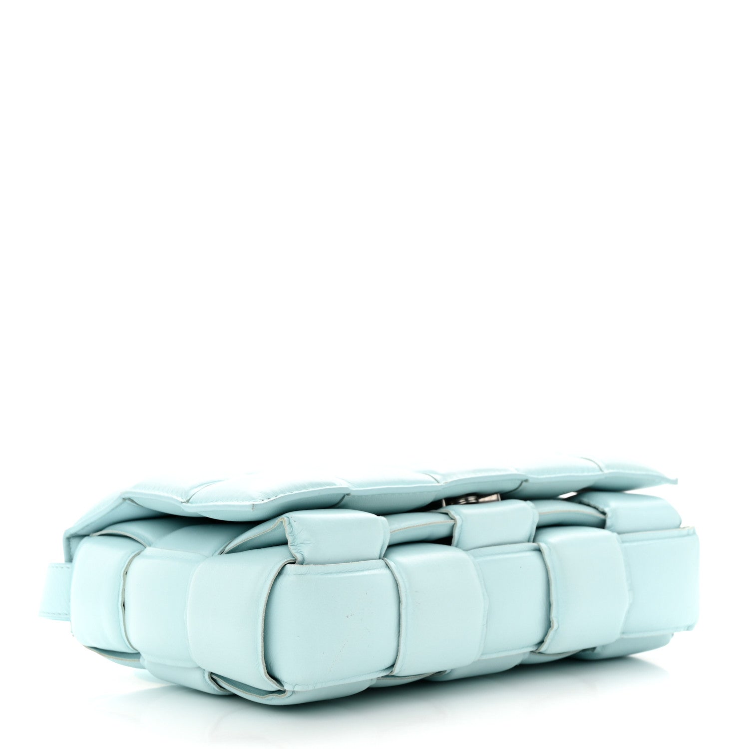 Bottega Veneta Paper Calfskin Maxi Intreccio Padded Cassette Crossbody Bag Topazio 4 of 10