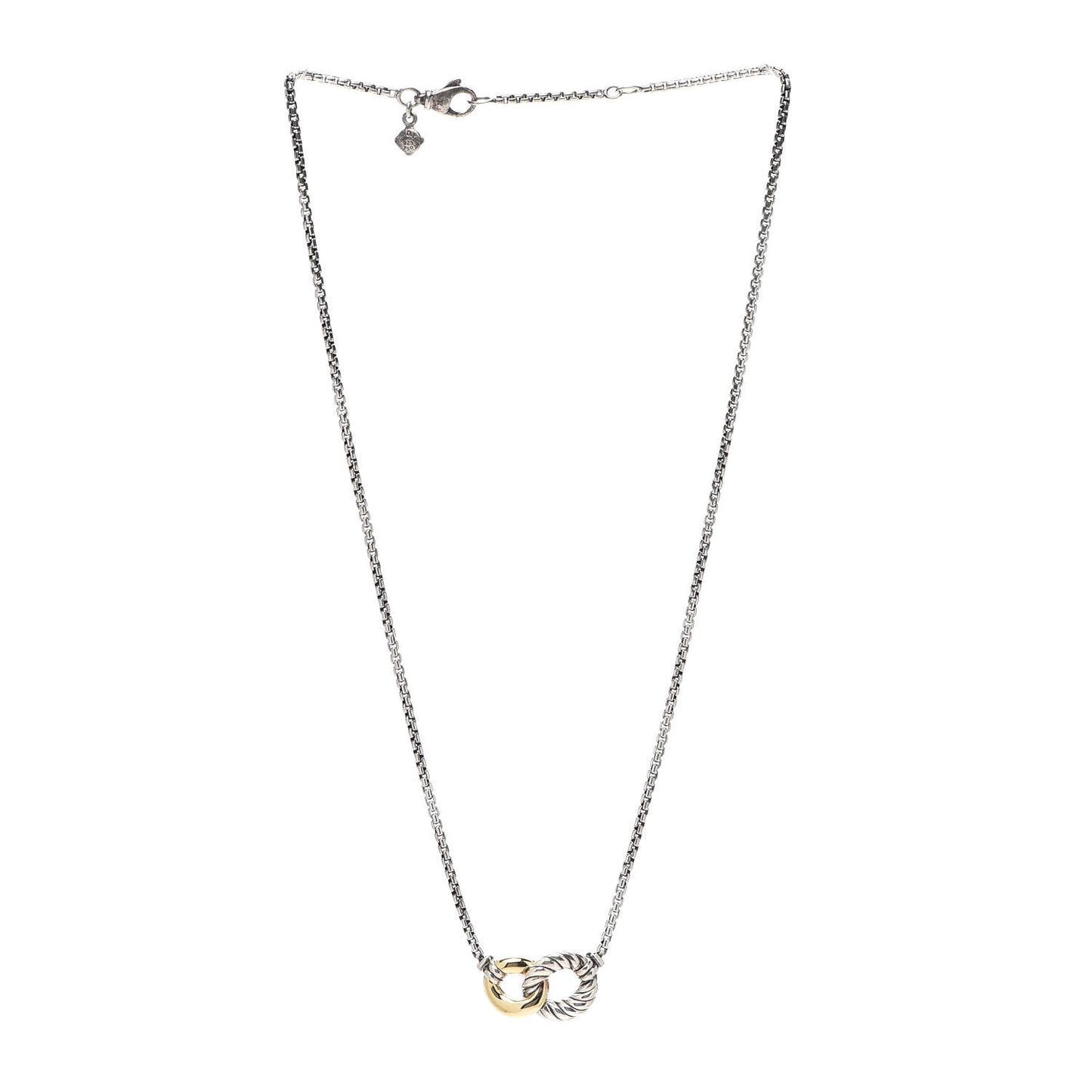 Sterling Silver 18K Yellow Gold Belmont Pendant Necklace
