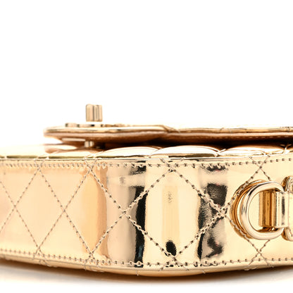 Chanel Mirror Calfskin Metallic Calfskin Quilted Hollywood Boulevard Mini Flap With Star Coin Purse Gold 11 of 12