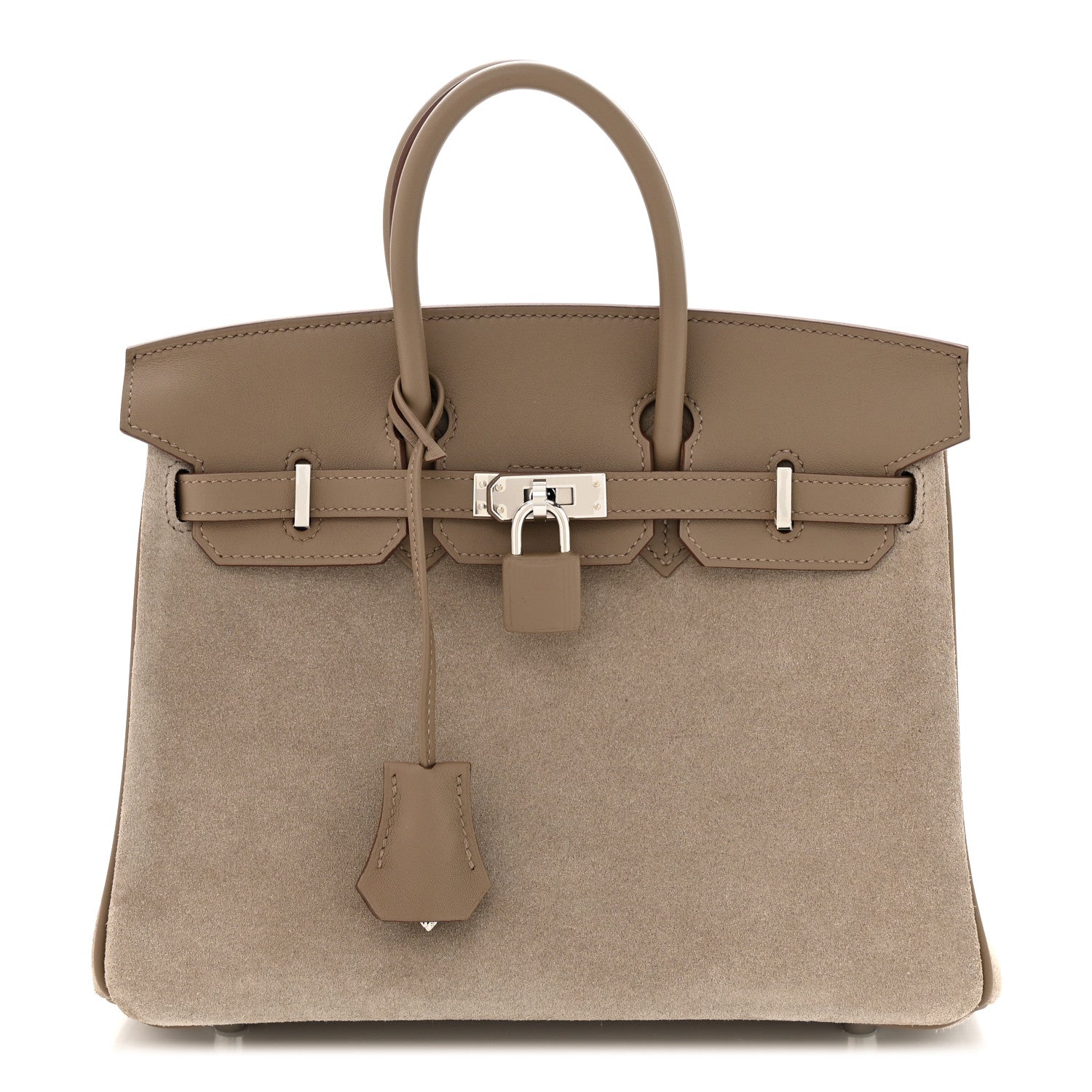Hermes Veau Doblis Swift Grizzly Birkin 25 Gris Caillou Etoupe 1 of 11