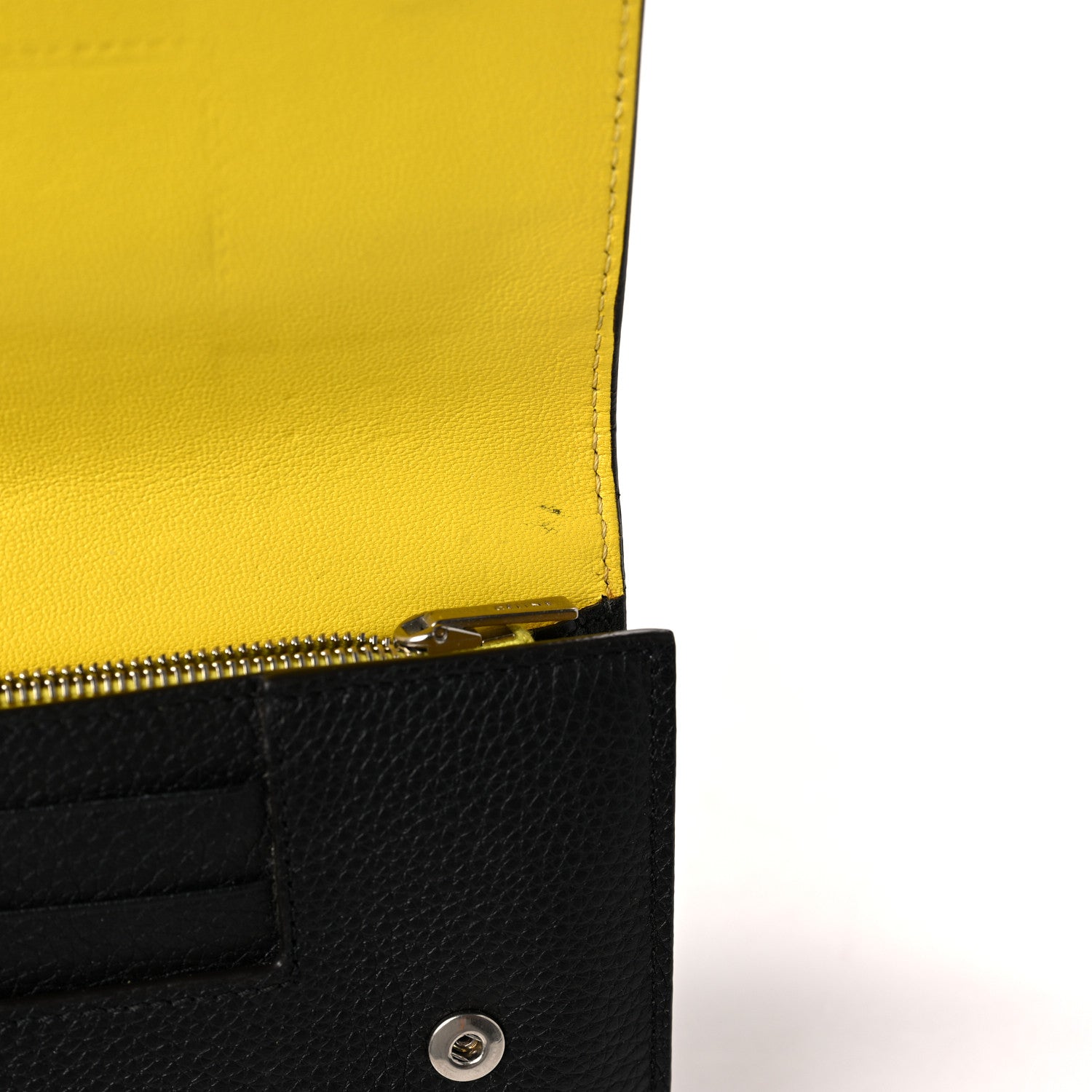 Celine Drummed Calfskin Large Multifunction Flap Wallet Black 10 of 11