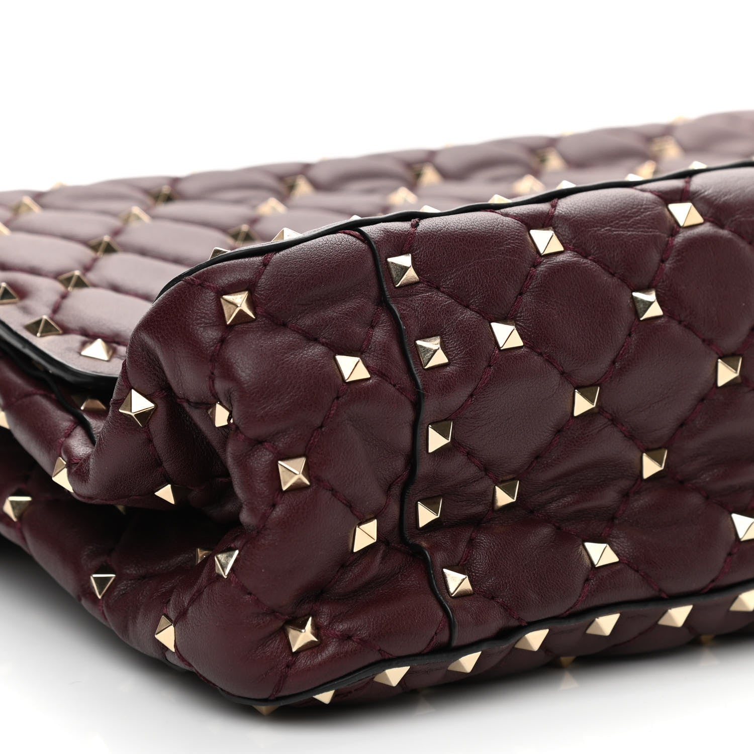 Valentino Garavani Nappa Large Rockstud Spike Shoulder Bag Rubin 7 of 8