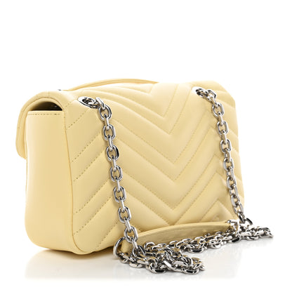 Gucci Lambskin Matelasse Small GG Marmont Shoulder Bag Yellow 3 of 10