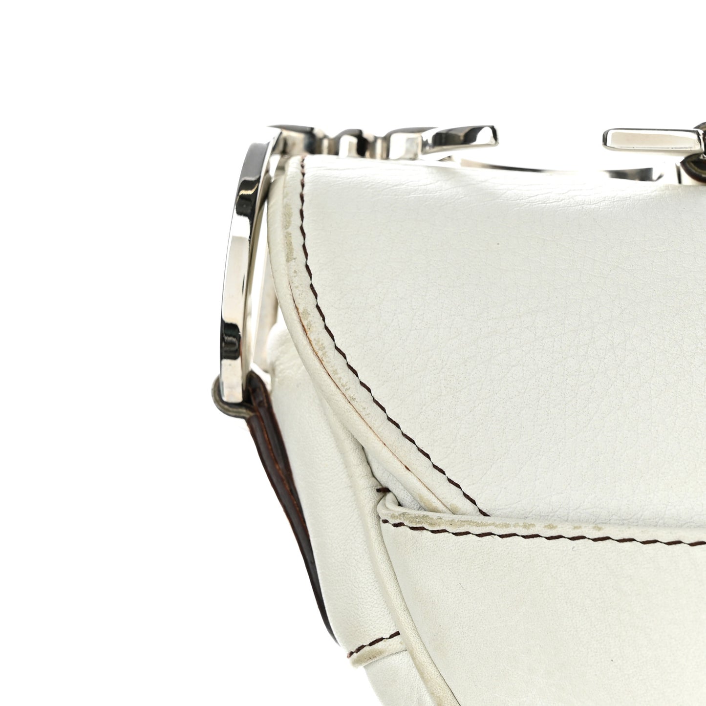 Calfskin Saddle Bag White