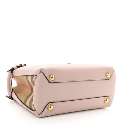 Burberry Derby Calfskin House Check Small Banner Tote Pink 4 of 9