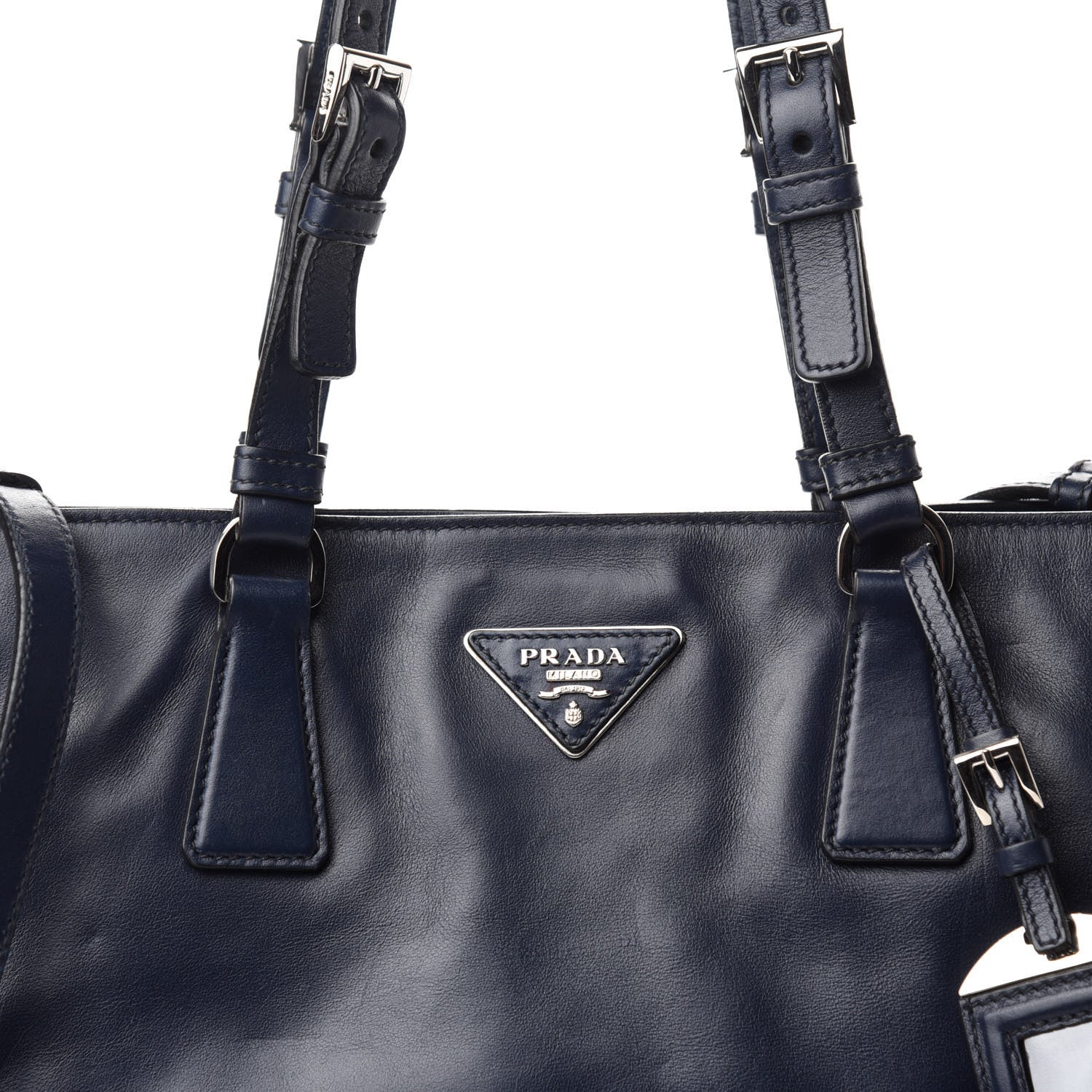 Prada Soft Calf Shopping Tote Baltico 13 of 13