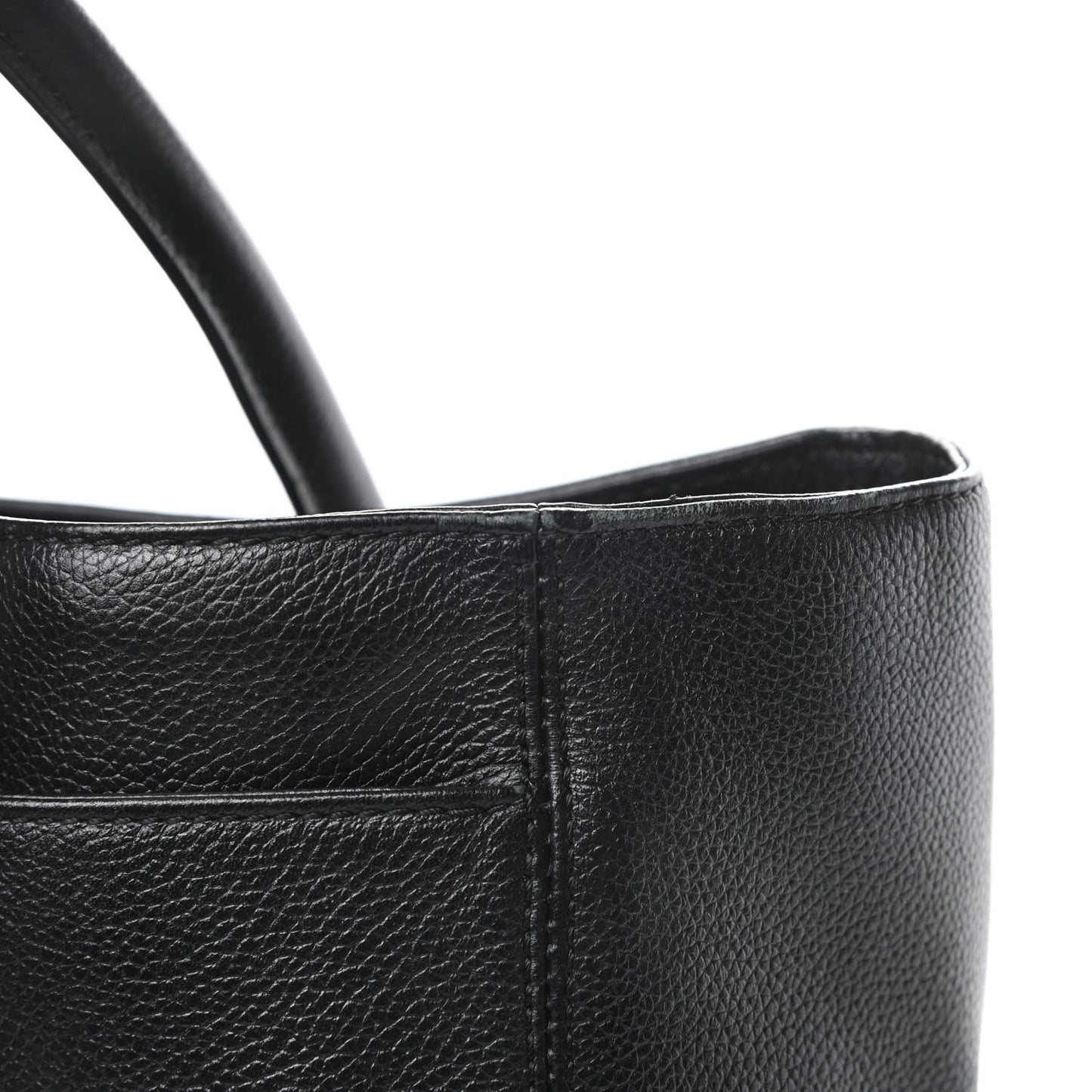 Calfskin Tall Cerf Tote Black