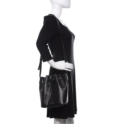 Mansur Gavriel Vegetable Tanned Calfskin Mini Bucket Bag Black Flamma 2 of 11