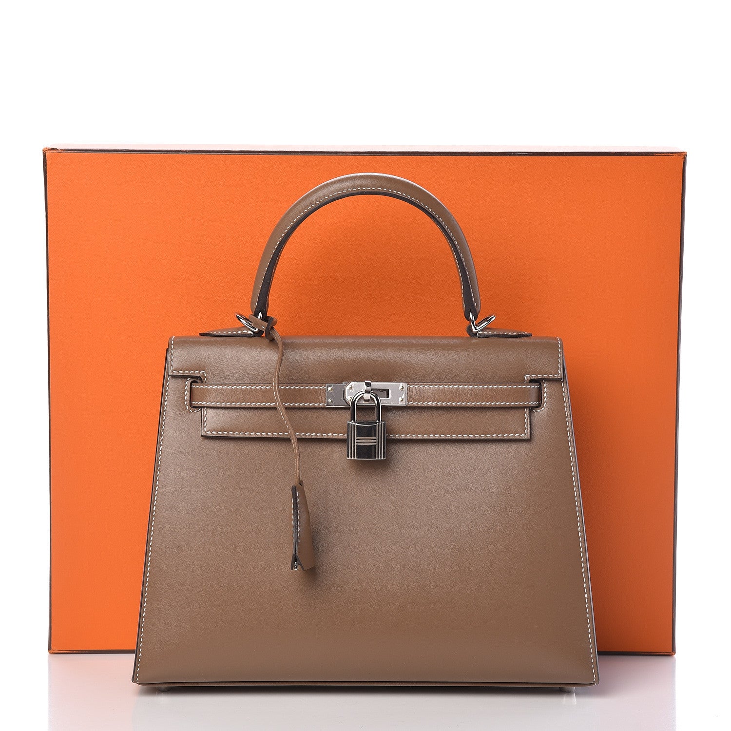 Hermes Tadelakt Kelly Sellier 25 Etoupe 35 of 35