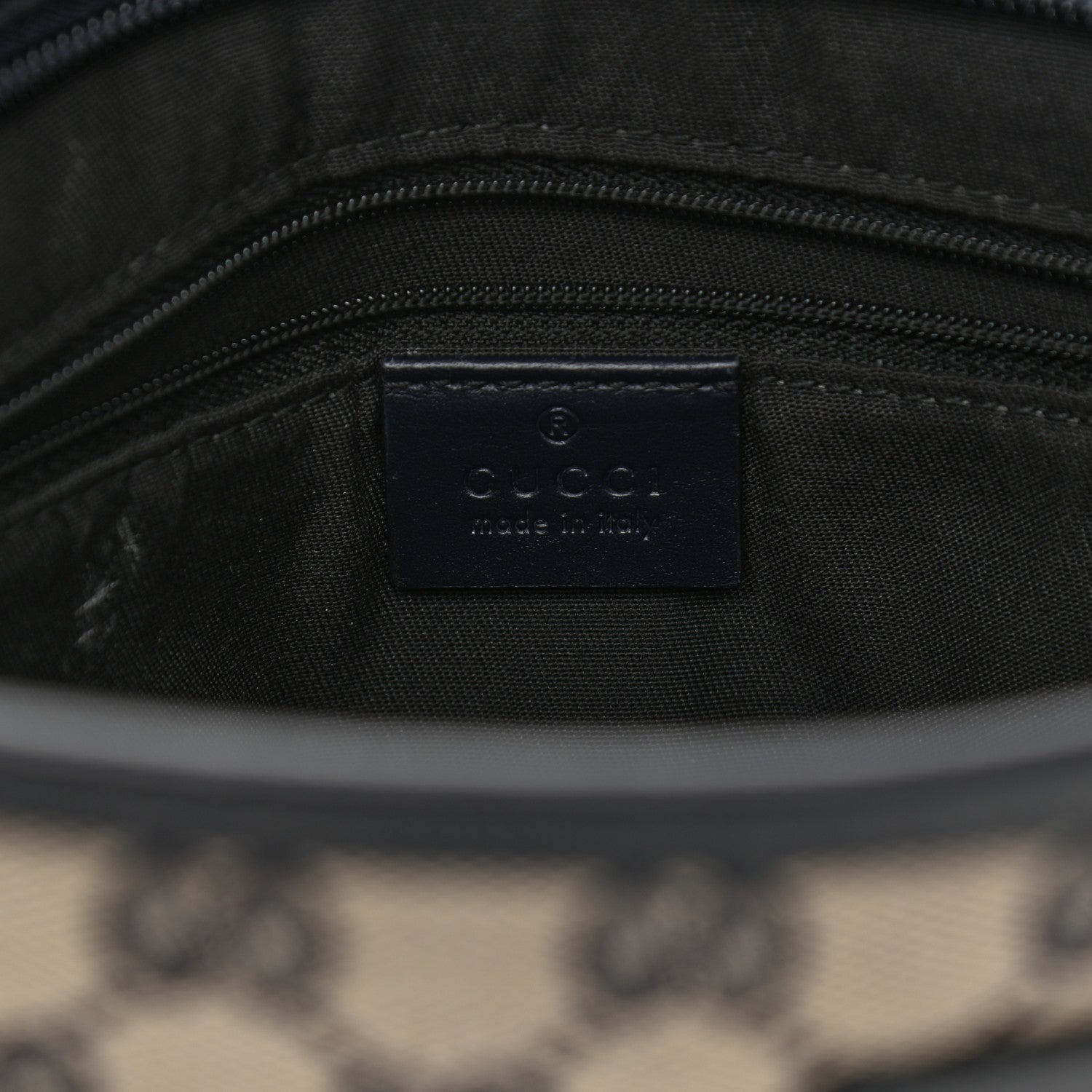 Gucci GG Supreme Monogram Web Flat Messenger Bag Navy 6 of 9
