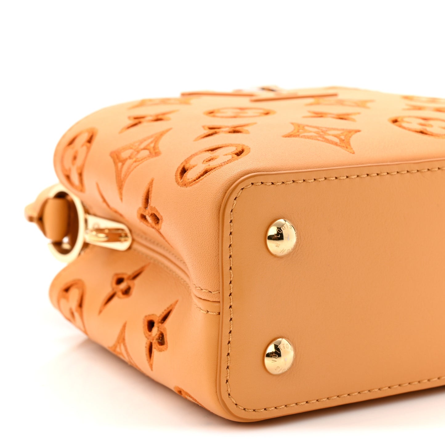 Calfskin LV Broderie Anglaise Mini Capucines Saffron