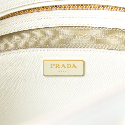 Prada Saffiano Lux Large Galleria Double Zip Tote White 10 of 12