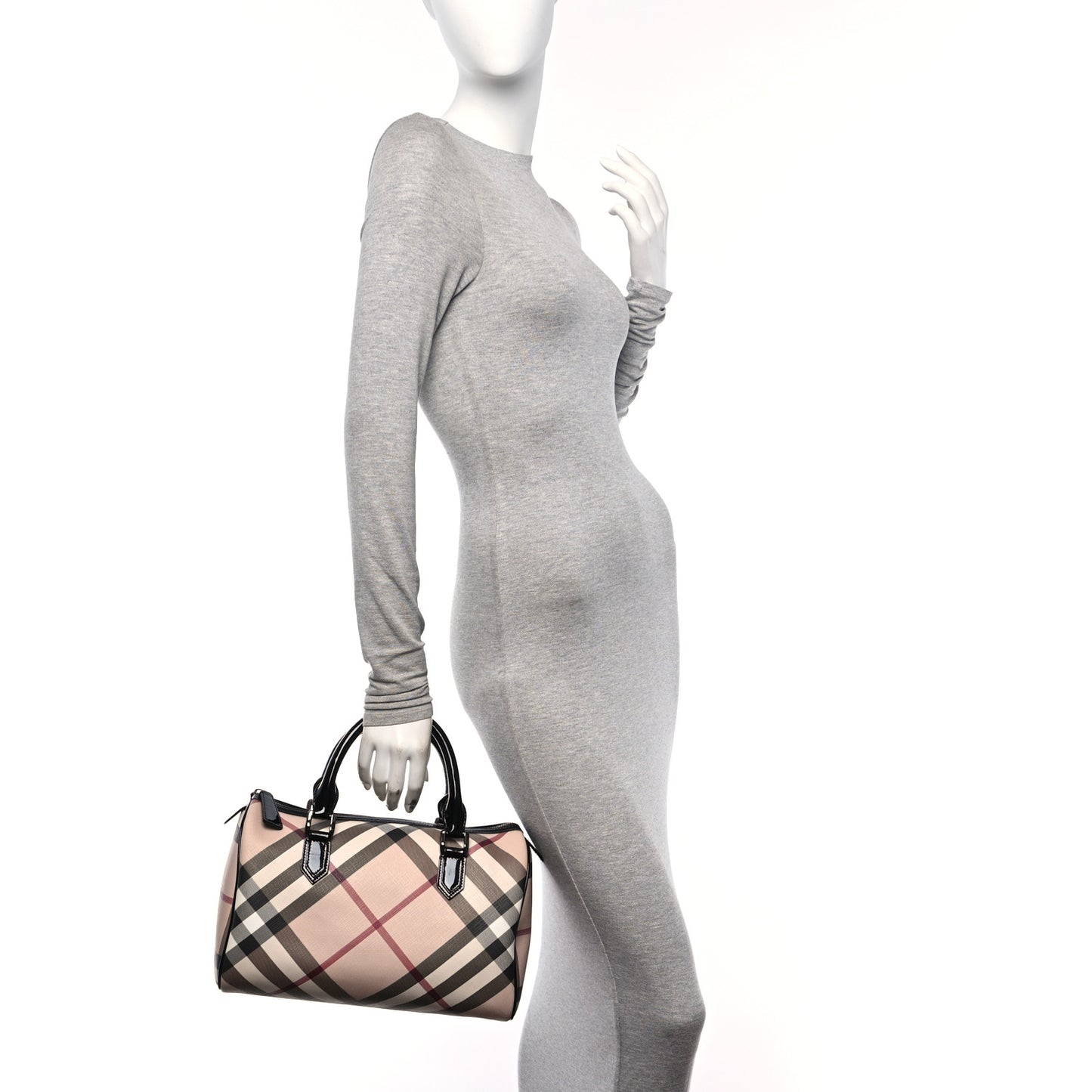 Supernova Check Patent Small Chester Bowling Bag Black