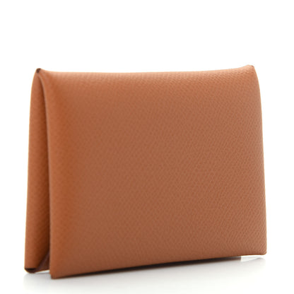 Hermes Epsom Calvi Card Case Gold 3 of 7