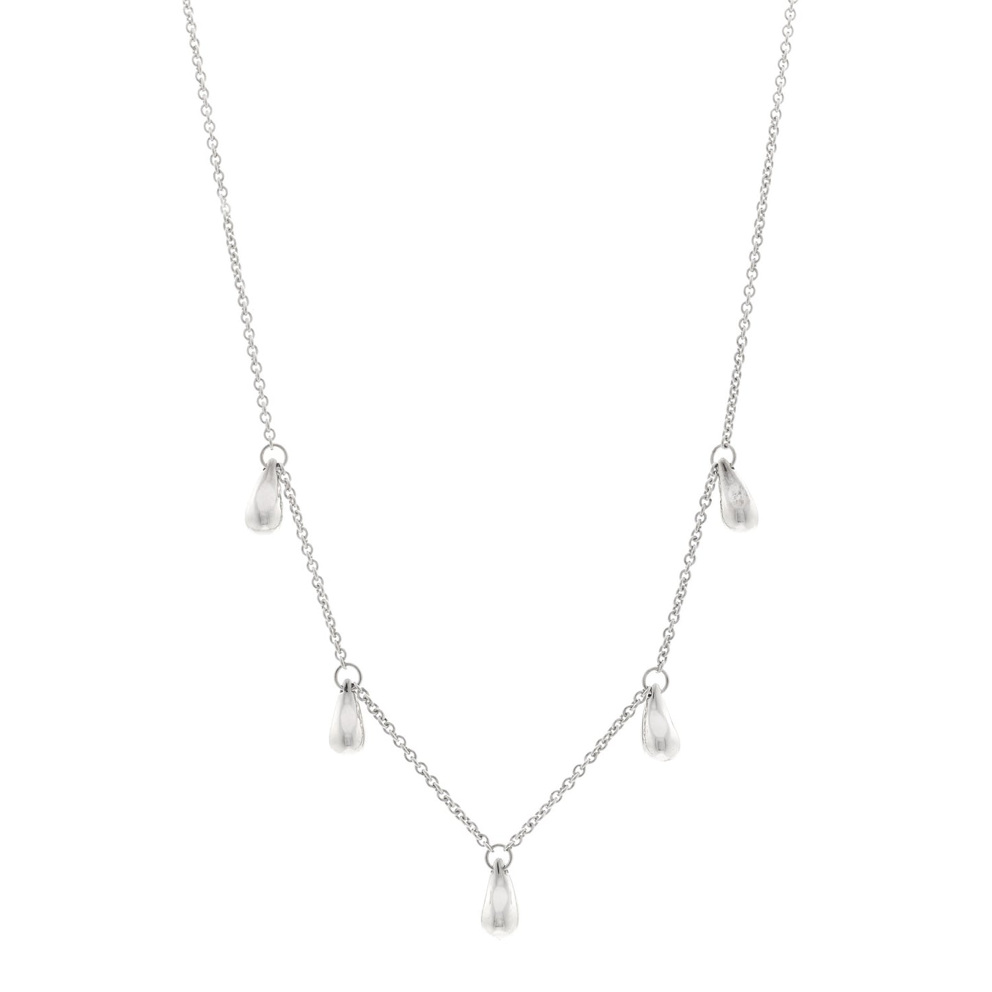 Sterling Silver Elsa Peretti Teardrops Necklace