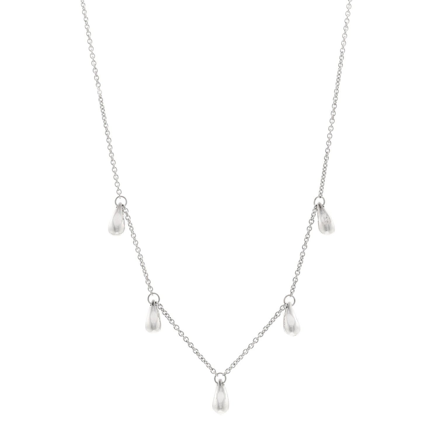 Tiffany Sterling Silver Elsa Peretti Teardrops Necklace 1 of 4