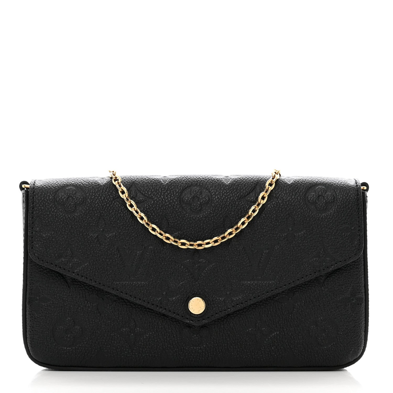 Louis Vuitton Empreinte Pochette Felicie Chain Wallet Black 3 of 9