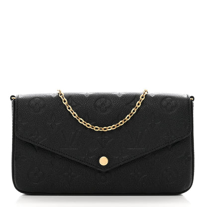 Louis Vuitton Empreinte Pochette Felicie Chain Wallet Black 3 of 9