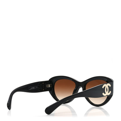 Chanel Acetate Butterfly Large CC Sunglasses 5492-A Black 4 of 7