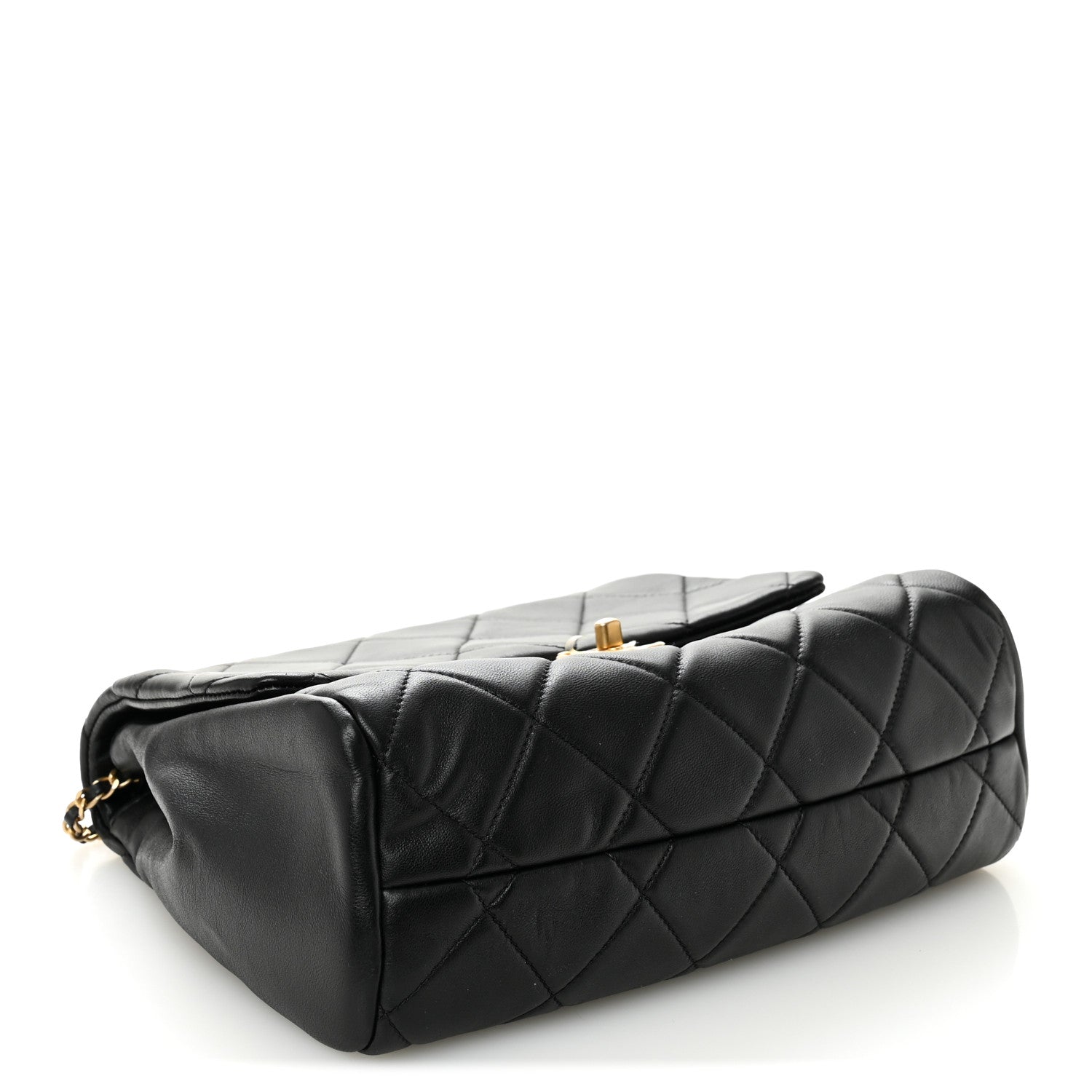 Chanel Lambskin Quilted Side Flap Black 1867178 – FASHIONPHILE