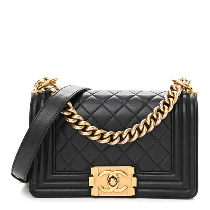 Chanel Lambskin Quilted Small Boy Flap Black 1 of 13