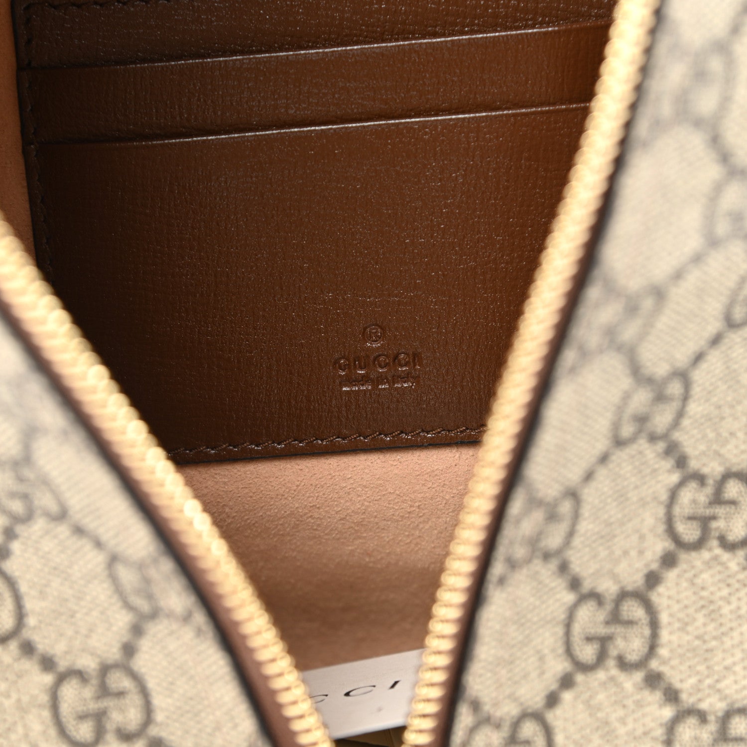Gucci GG Supreme Monogram Wristlet Brown 6 of 10