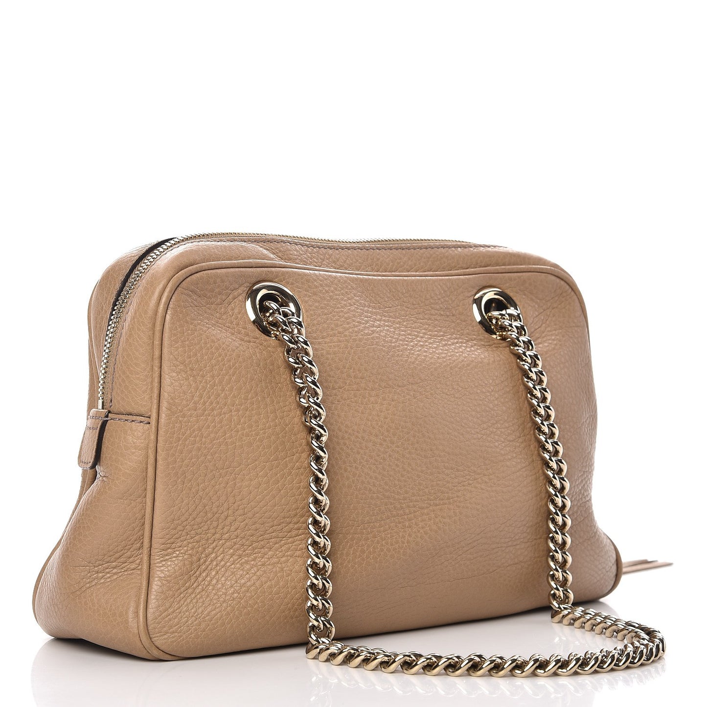 Pebbled Calfskin Small Soho Bowler Camelia