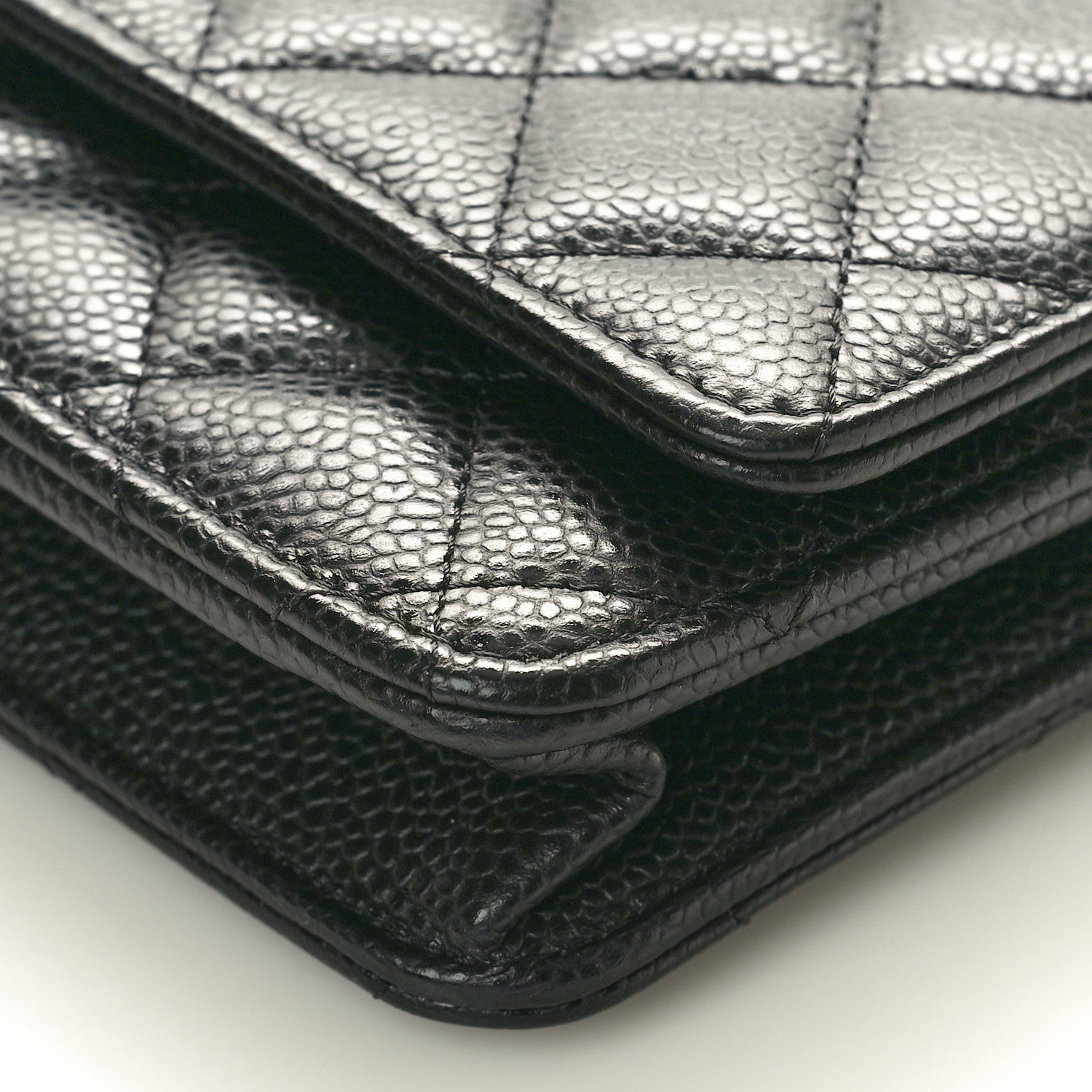 Chanel Caviar Quilted Wallet On Chain WOC Black 10 of 11