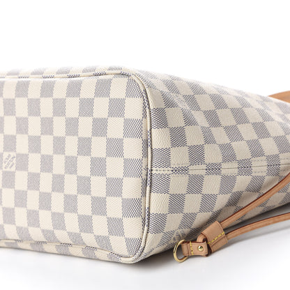 Louis Vuitton Damier Azur Neo Neverfull MM Rose Ballerine 7 of 13